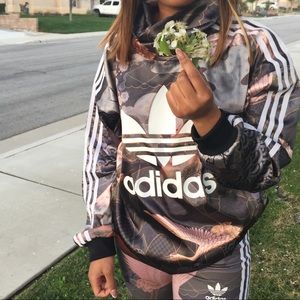 Rita Ora Adidas kimono tracksuit with cowl neck